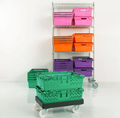 Zinc Wire Shelving – Mobile Unit 1740mm High | 4 Tier Heavy Duty Storage Rack