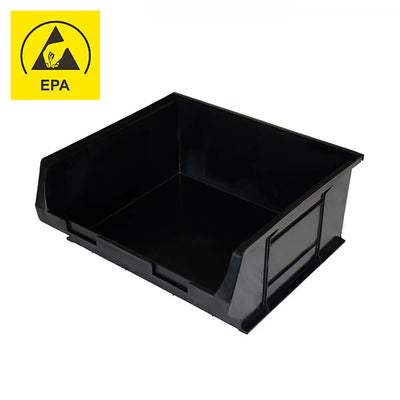 Electro Conductive Small Parts Bins | Black ESD Storage Containers