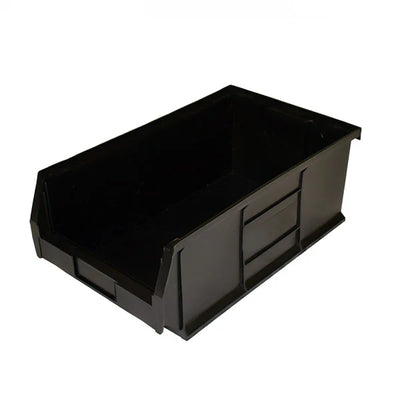 Recycled Black Semi-Open Fronted Containers | Eco-Friendly Small Parts Storage Bins