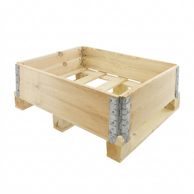 B-Grade Wooden Pallet Collar 800 x 600 x 200mm | 4-Hinge Foldable ISPM 15 Certified