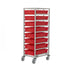 Single Euro Container Trolley for 8 x 23.7L Boxes Mild Steel Silver