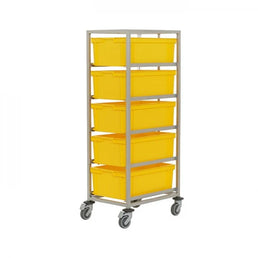 5 x Euro Trolley – Single Euro Trolley for 5 x 43.8 Litre Euro Stacking Boxes
