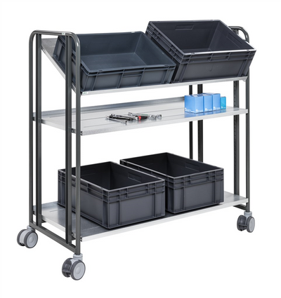 Series 168 Shelf Trolley – Adjustable Multi-Level Picking Cart (1277 × 600 × 1300 mm)