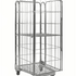 Stackable Roll Container with Door and Shelf – Galvanised Mesh Roll Cage | 400kg Load Capacity