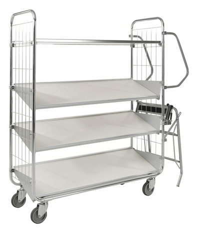 Series 8000 Shelving Trolley – Electrogalvanised – 250 kg Capacity (1195 × 470 × 1590 mm)