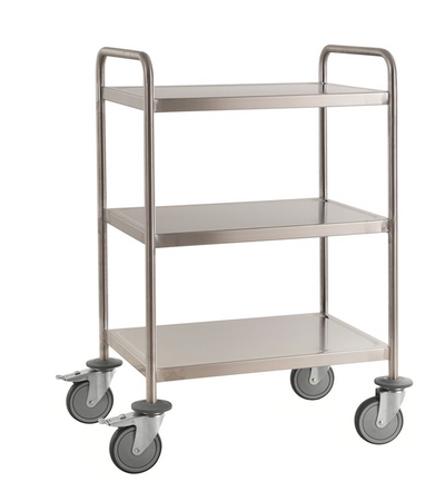 Stainless Steel Trolley – Fully Welded – 3 Levels – C3 – 650 × 440 × 1010 mm