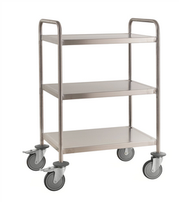 Stainless Steel Trolley – Fully Welded – 3 Levels – C3 – 650 × 440 × 1010 mm