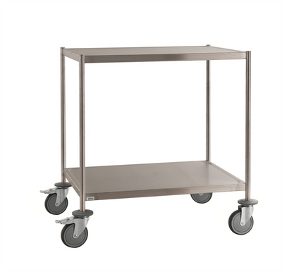 Stainless Steel Trolley – Fully Welded – 2 Levels – C3 – 1075 × 575 × 900 mm