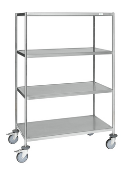 Stainless Steel Trolley – Fully Welded – 4 Levels – C3 – 1075 × 575 × 1650 mm