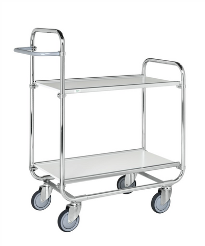 Series 8000 Shelving Trolley – Electrogalvanised Flex Cart – 2 Shelves, 125kg per Shelf (1195 × 470 × 1120 mm)