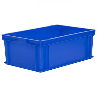 43.8 Litre Euro Stacking Box – 600x400x220mm – Solid Sides & Base