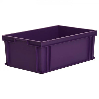 43.8 Litre Euro Stacking Box – 600x400x220mm – Solid Sides & Base