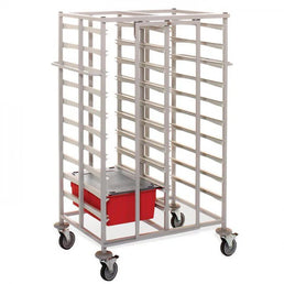 Large Double Security Trolley – Epoxy-Coated Mild Steel | Fits 20 Trays