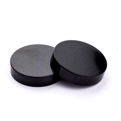 30ml Clear Glass Round Ointment Pot Empty Jar with 38mm Black Screw Cap, Pack of 110