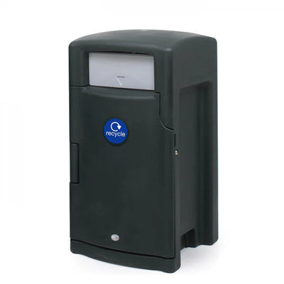 110 Litre External Push Flap Bin – MDPE Lockable Waste & Recycling Bin with Liner