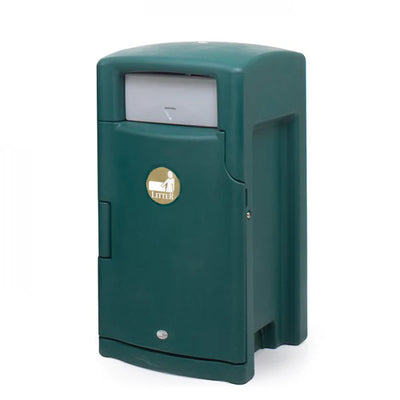 110 Litre External Push Flap Bin – MDPE Lockable Waste & Recycling Bin with Liner