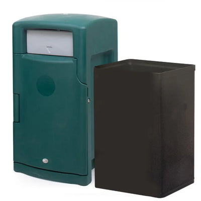 110 Litre External Push Flap Bin – MDPE Lockable Waste & Recycling Bin with Liner