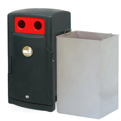 110 Litre External Bottle & Can Recycling Bin – Lockable MDPE Recycling Unit with Liner
