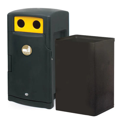 110 Litre External Bottle & Can Recycling Bin – Lockable MDPE Recycling Unit with Liner
