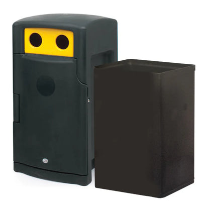 110 Litre External Bottle & Can Recycling Bin – Lockable MDPE Recycling Unit with Liner