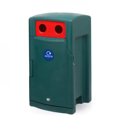 110 Litre External Bottle & Can Recycling Bin – Lockable MDPE Recycling Unit with Liner