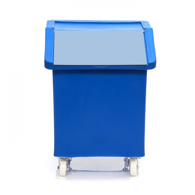 89 Litre MDPE Ingredients Trolley with Clear Flap Lid Mobile Storage Bin