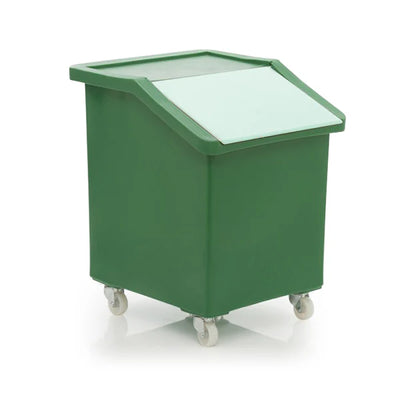 89 Litre Ingredients Trolley with Clear Flap Lid – Food Approved Mobile Storage Bin