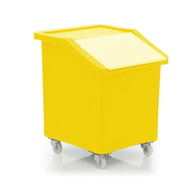 89 Litre Ingredients Trolley with Clear Flap Lid – Food Approved Mobile Storage Bin