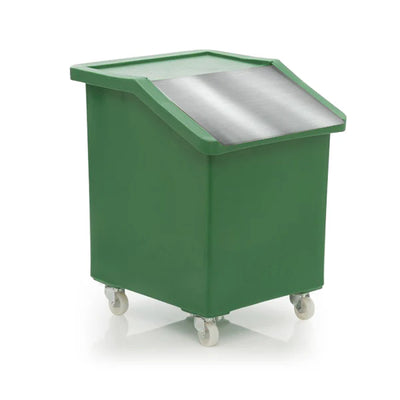 89 Litre Ingredients Trolley with Stainless Steel Flap Lid – Food Approved Mobile Storage Bin
