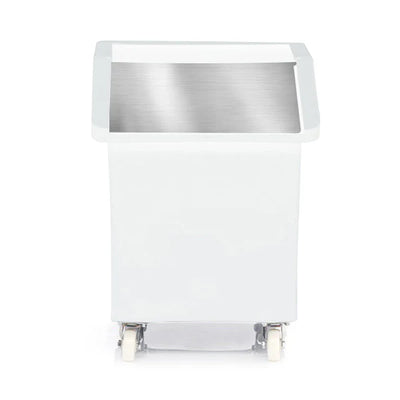 89 Litre Ingredients Trolley with Stainless Steel Flap Lid – Food Approved Mobile Storage Bin