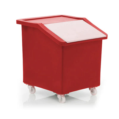 142 Litre Ingredients Trolley with Clear Flap Lid – Food Approved Mobile Storage Bin