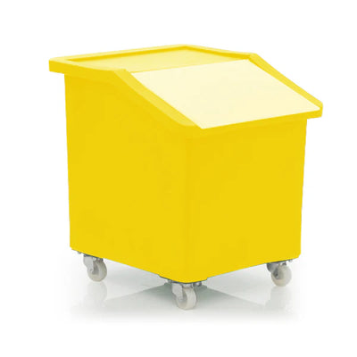 142 Litre Ingredients Trolley with Opaque Flap Lid – Food Approved Mobile Storage Bin