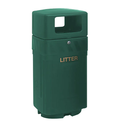 90 Litre External Hood Top Waste Bin – MDPE Outdoor Litter Bin with Liner