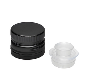 Capuchon de versement d'huile en plastique noir avec témoin de falsification de 31,5 mm