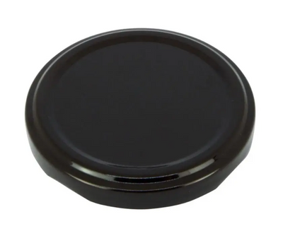 Tapa de botón negra de 63 mm con rosca – Pasteurizable