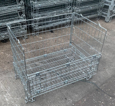 Used Half Euro Hypacage - Collapsible Wire Mesh Pallet Cage