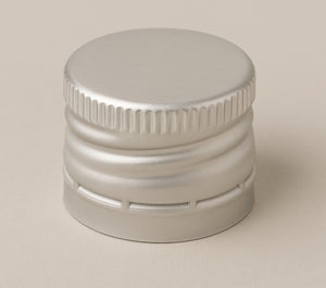 Caps en aluminium argenté ROPP profond de 28x18 mm – Scellé sécurisé et premium