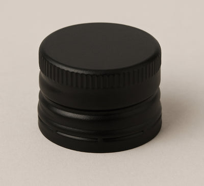 18mm Tamper-Evident Black Cap with EPE Liner – Ideal for Oil Bottles