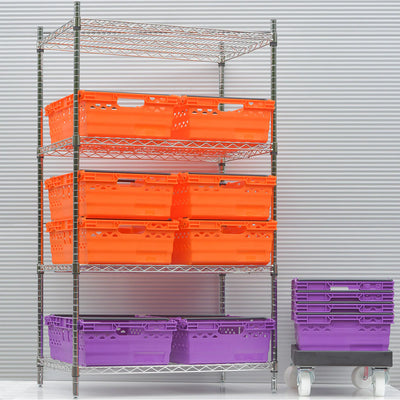 Stainless Steel Wire Shelving – Static Unit 1800mm High, 5 Tier, Catering & Hospital Grade