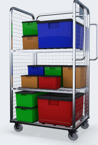 Three Sided Merchandise Picking Trolley