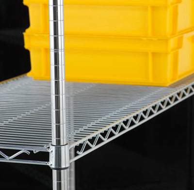 Zinc Wire Shelving – Static Unit 1895mm High | 5 Tier Heavy Duty Storage Rack