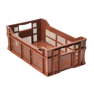 Terracotta perforated plastic agri crate 500x300x180mm 20.5 litres
