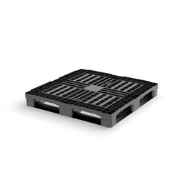 Palé de plástico robusto CP9 1140x1140x150mm – HDPE, plataforma abierta, borde elevado