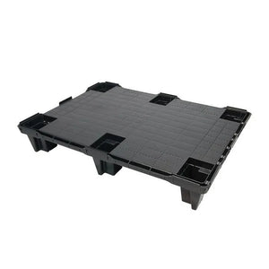 Plastic Display Pallet 800x600x130mm Black Recycled HDPE Closed Deck