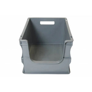 Euro plastic picking box 400x300x235mm with open front access and 20L capacity
