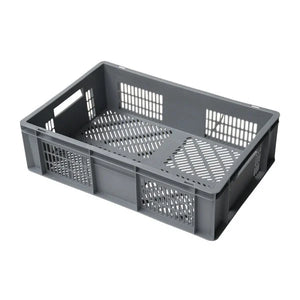 Euro Plastic Stacking Tray – 600x400x170mm – 30 Litres – Perforated