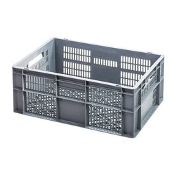 Caja Apilable de Plástico Euro – 600x400x240mm – 47L – Perforada – Ligera