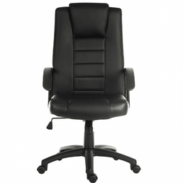Executive Leather Office Chair with Fixed Armrests - Height Adjustable 500-600mm