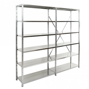 Galvanised Boltless Shelving Unit 1000 x 2000mm – 6 Shelf Industrial Steel Storage Bay