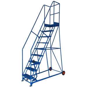 Extra Wide Steel Mobile Safety Steps 3 - 16 Tread Punched Steel